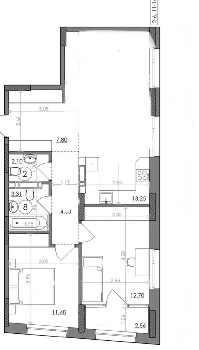 3k apartment shose Stolychne 1А693506