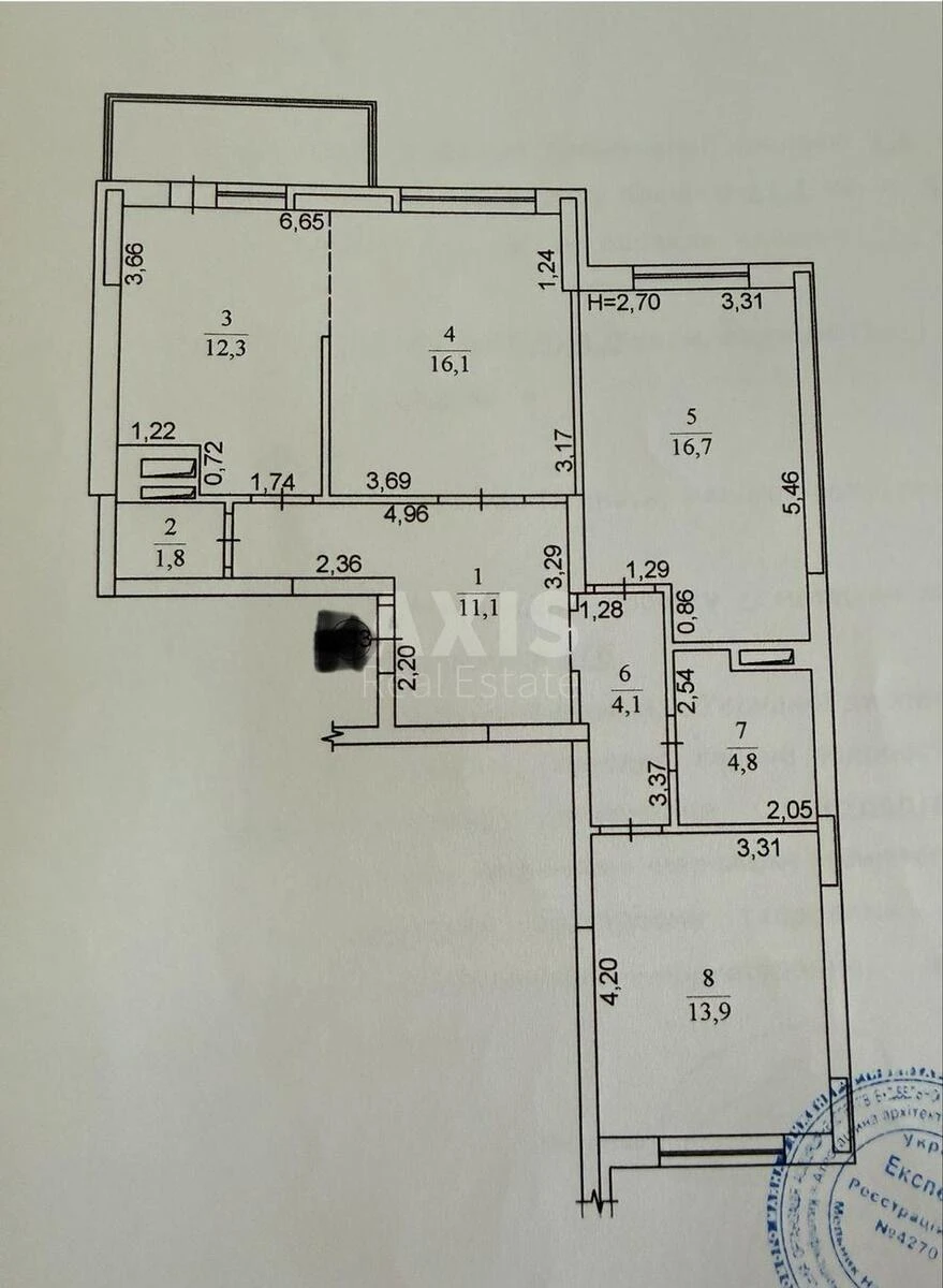 3k apartment vul. Voskresens'ka 147112316