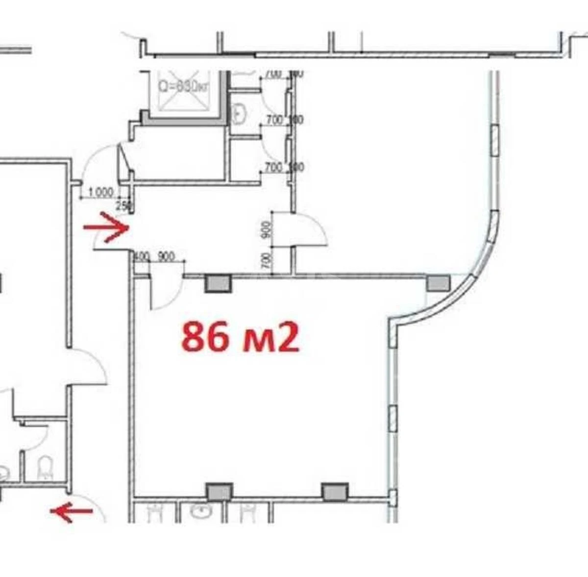 Office vul. Glybochyc'ka 40, 86m2683678