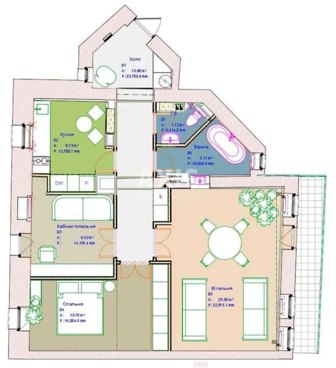 3k apartment vul. Olenivs'ka 106910310
