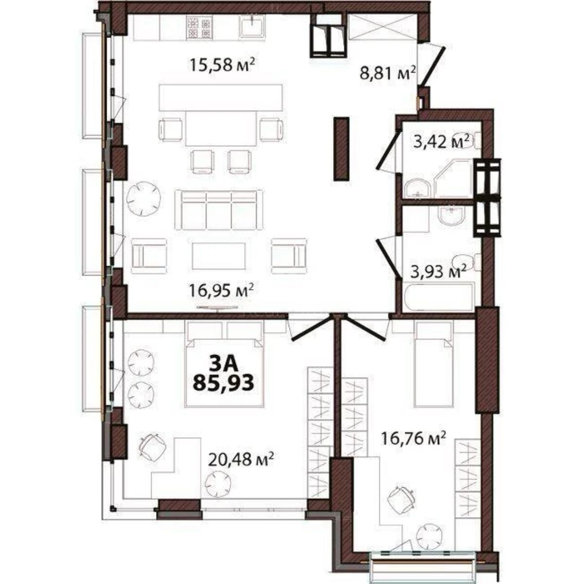 3к квартира ул. Старонаводницкая 425847612