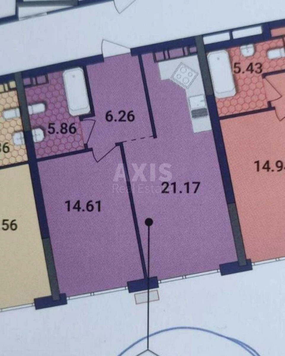 2k apartment nab. Dniprovs'ka 15628792