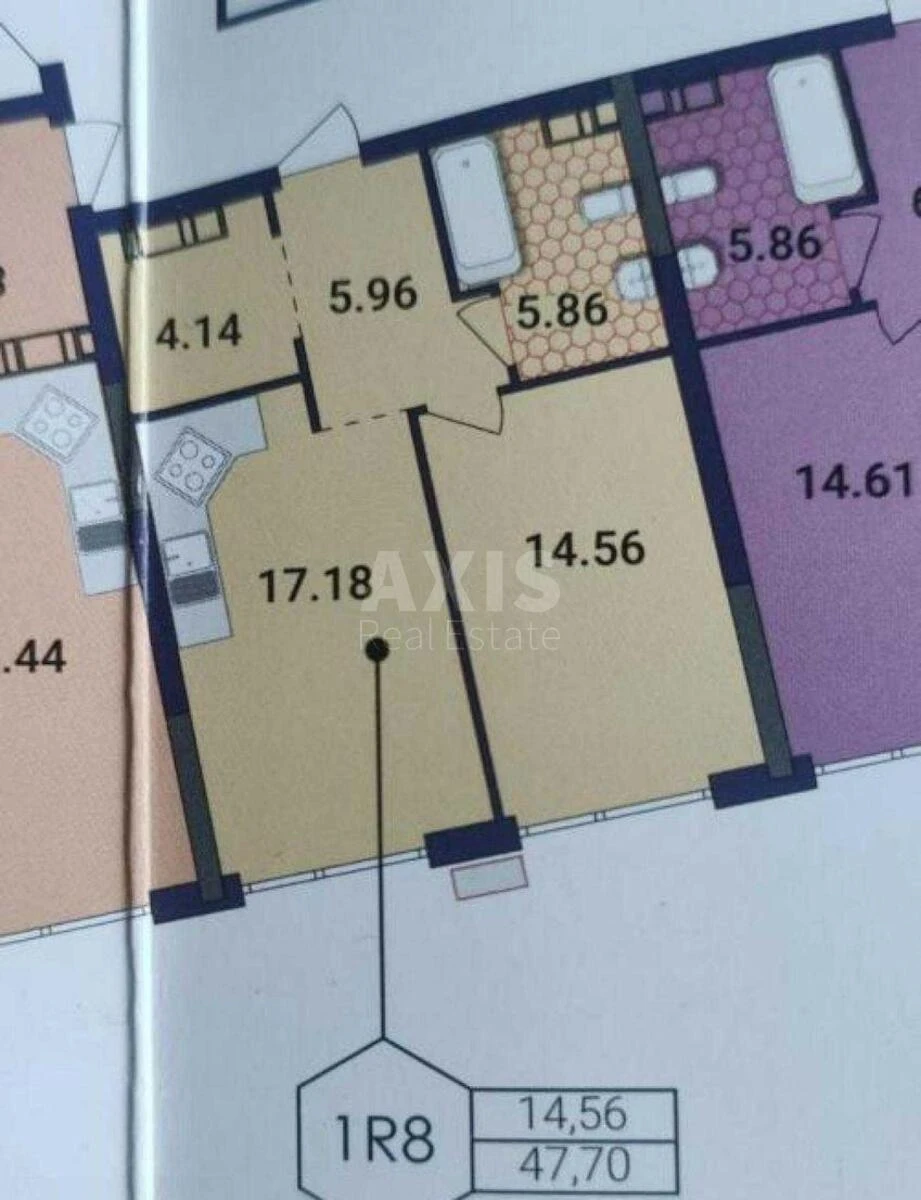 2k apartment nab. Dniprovs'ka 15628793