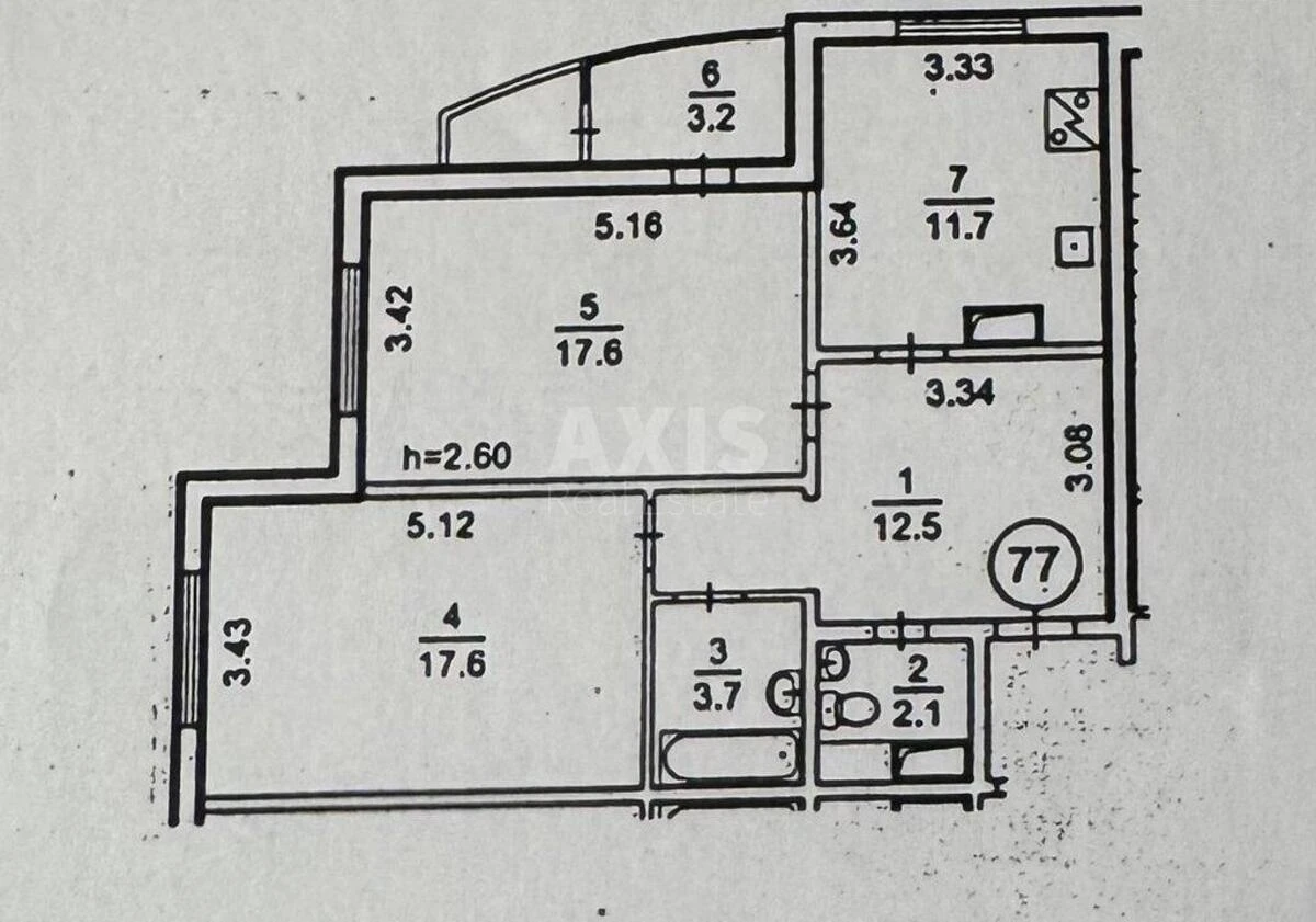 2k apartment pr-t Grygorenka Petra 28А6808514
