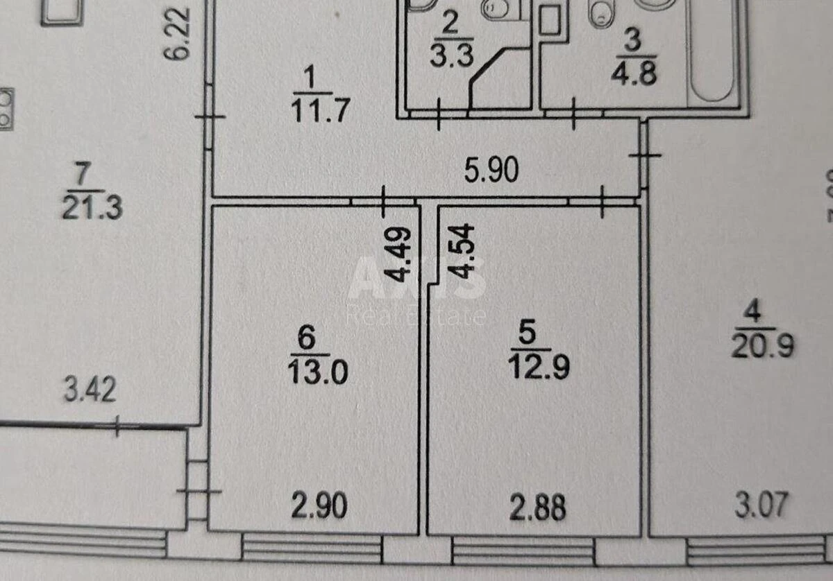 3k apartment vul. Sverstjuka Jevgena 6Д696939