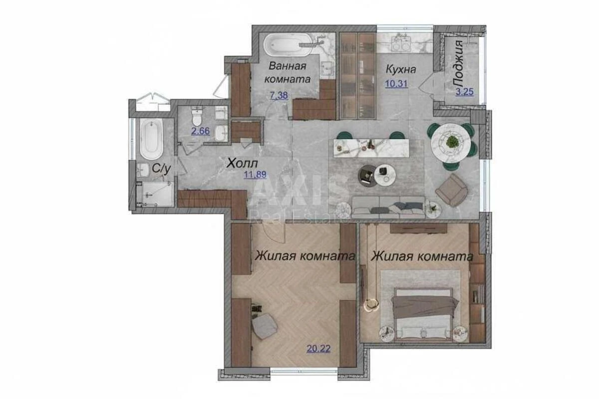 3k apartment vul. Andriya Verkhohlyada 18640893