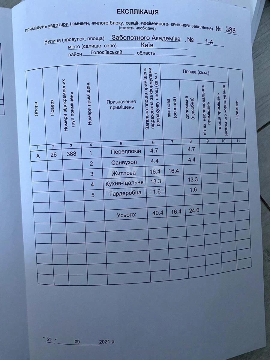 1к квартира ул. Заболотного Академика 1А668257