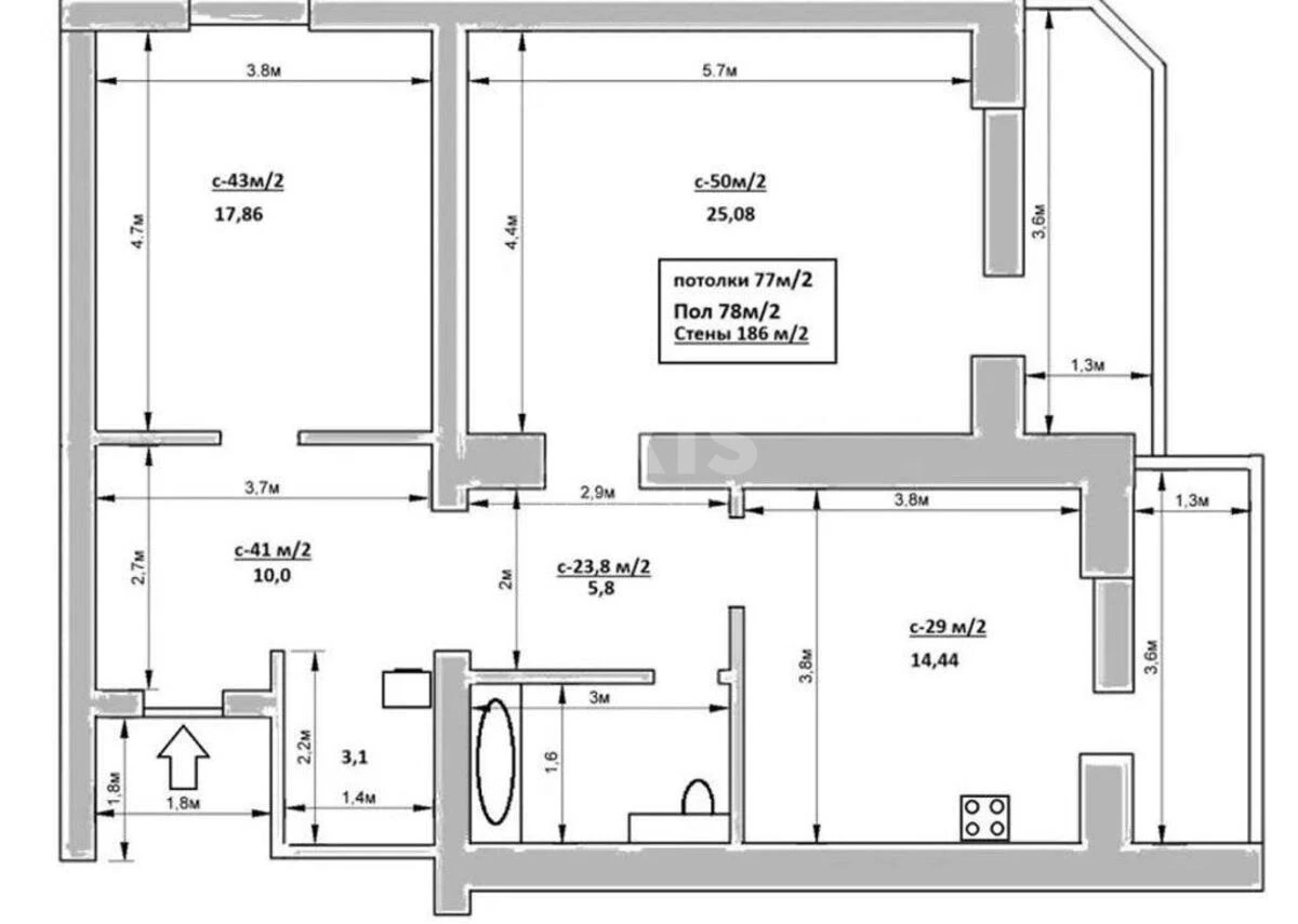 2k apartment vul. Lebedjeva-Kumacha 56677610