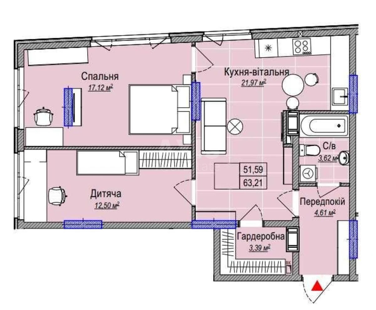 2к квартира ул. Каменская 127659787