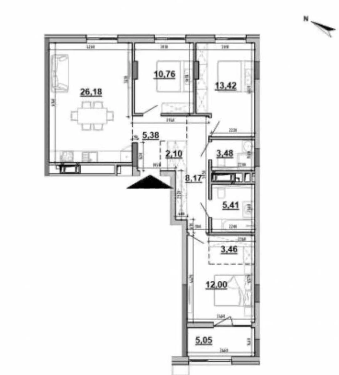 3k apartment vul. Revuc'kogo 1598720