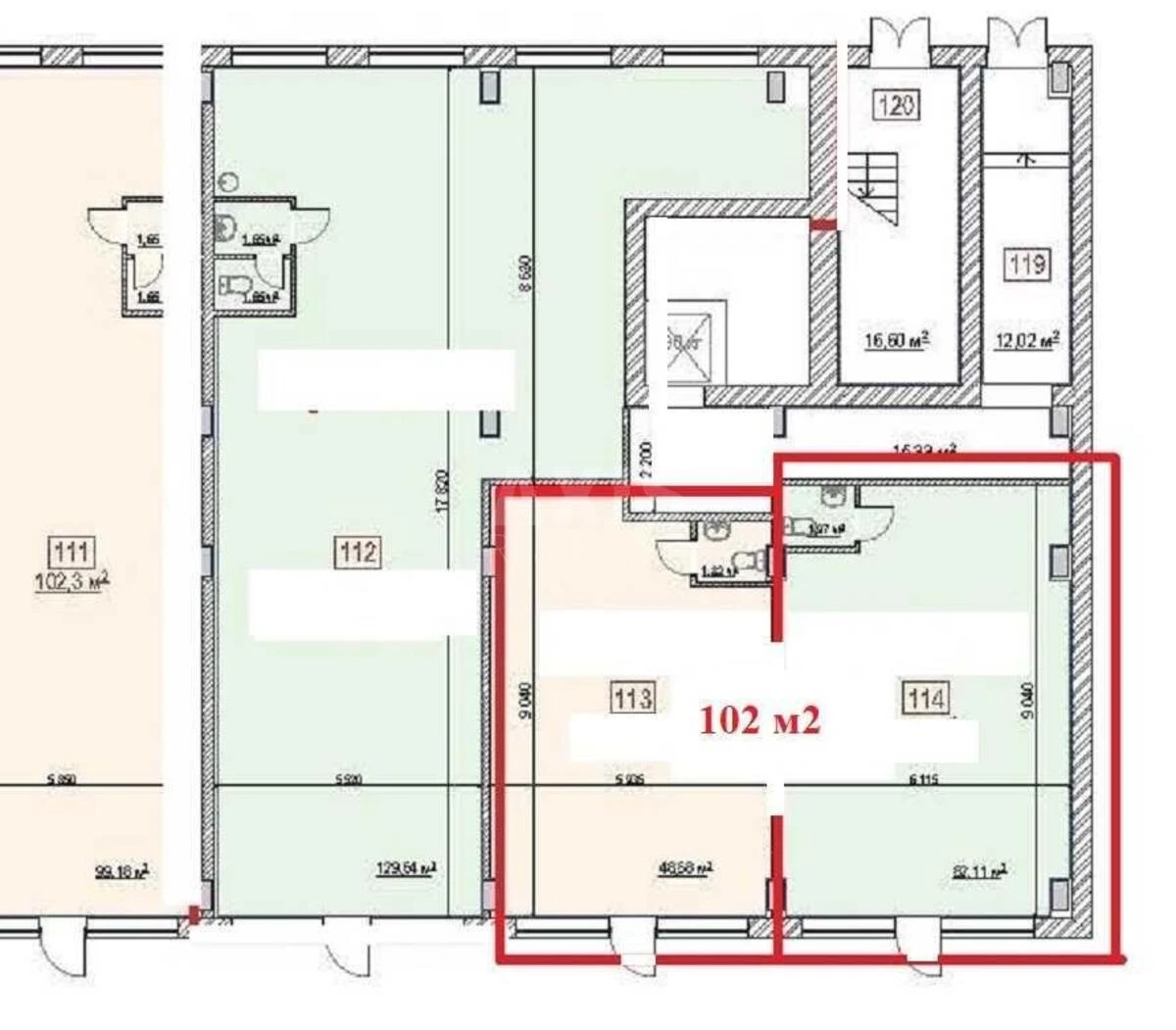 Catering object vul. Glybochyc'ka 17, 102m27052516