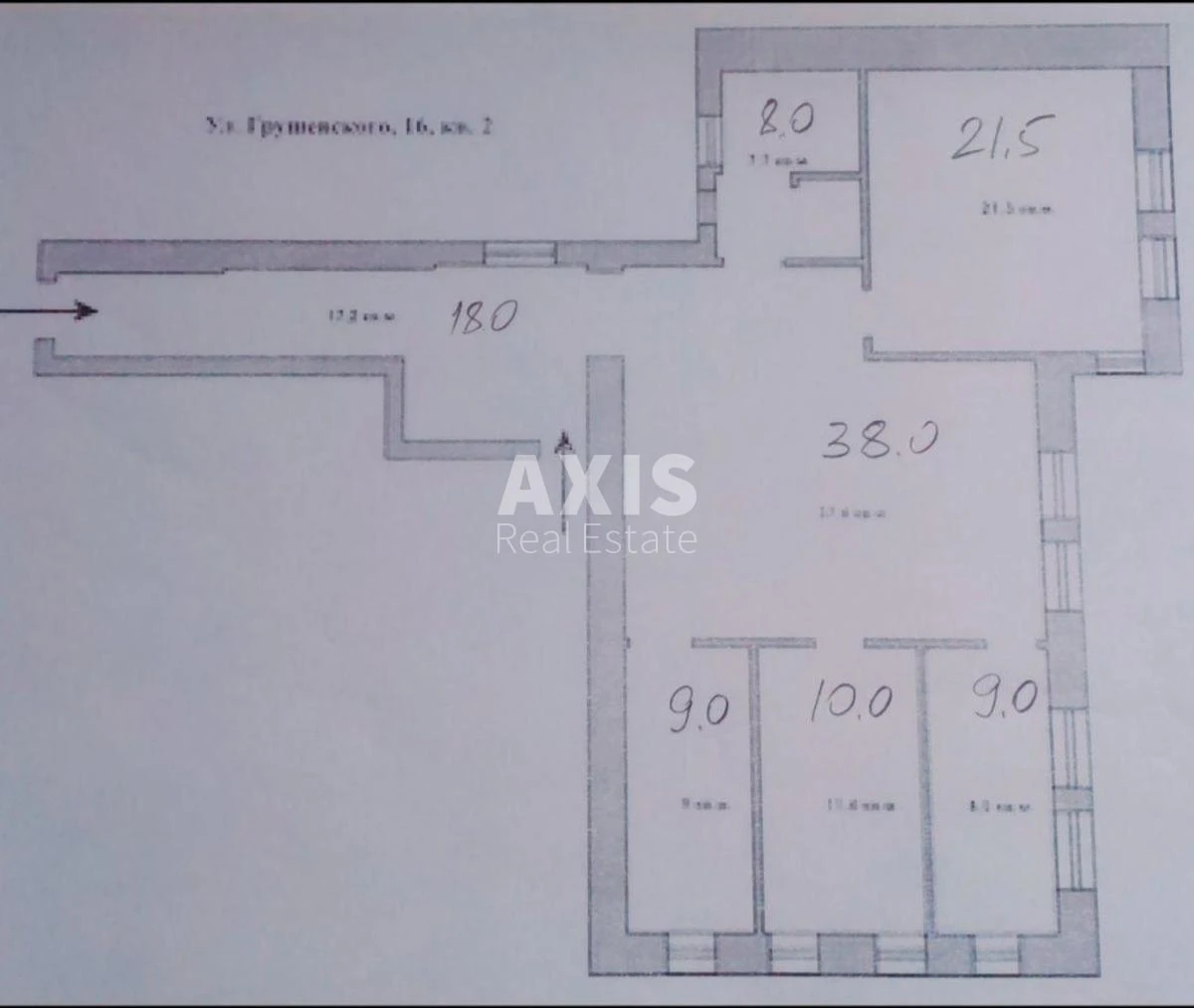 Office vul. Grushevs'kogo Myhajla 16, 124m24460910