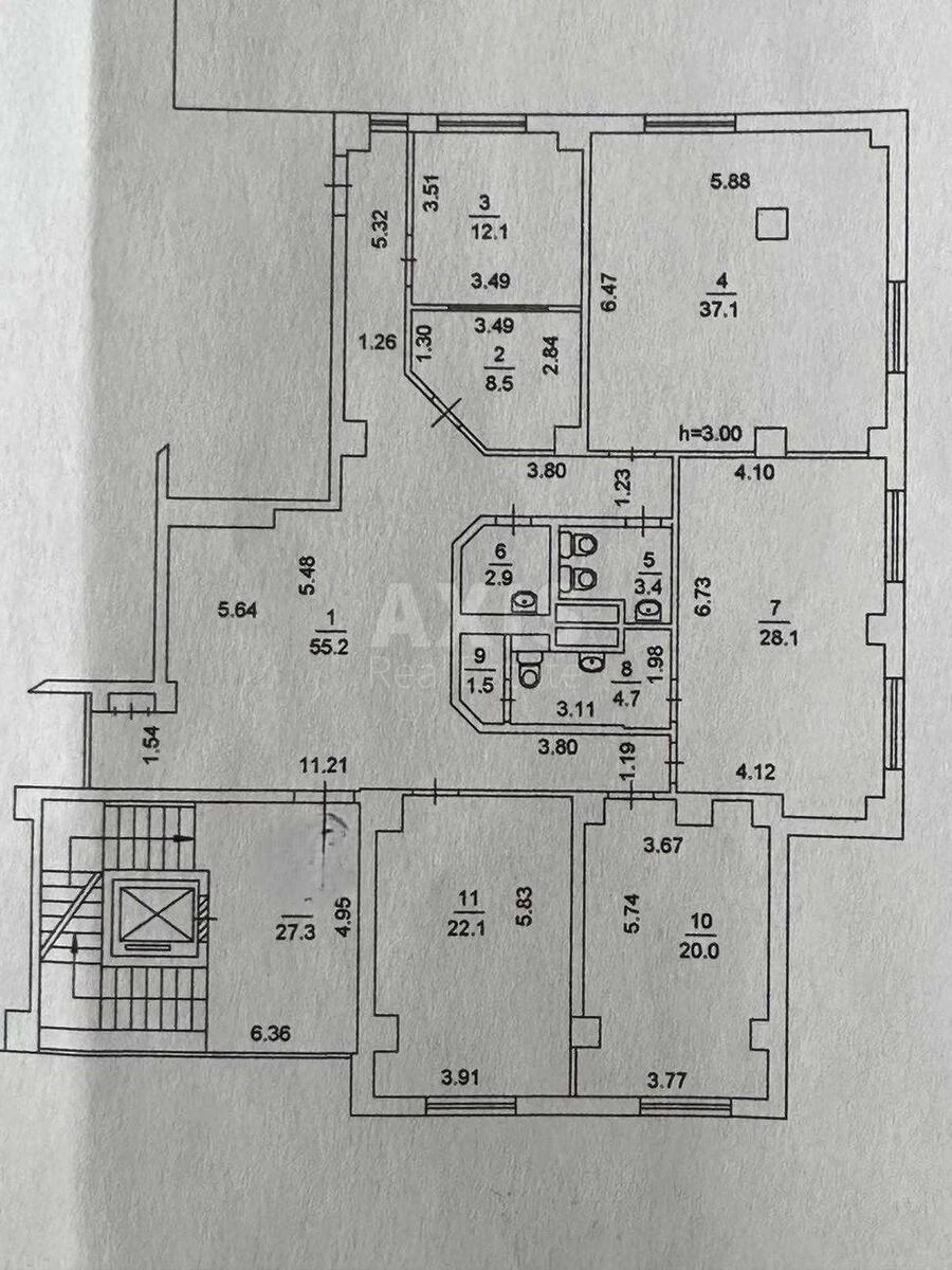 Office vul. Shums'kogo Jurija 1, 196m26028115
