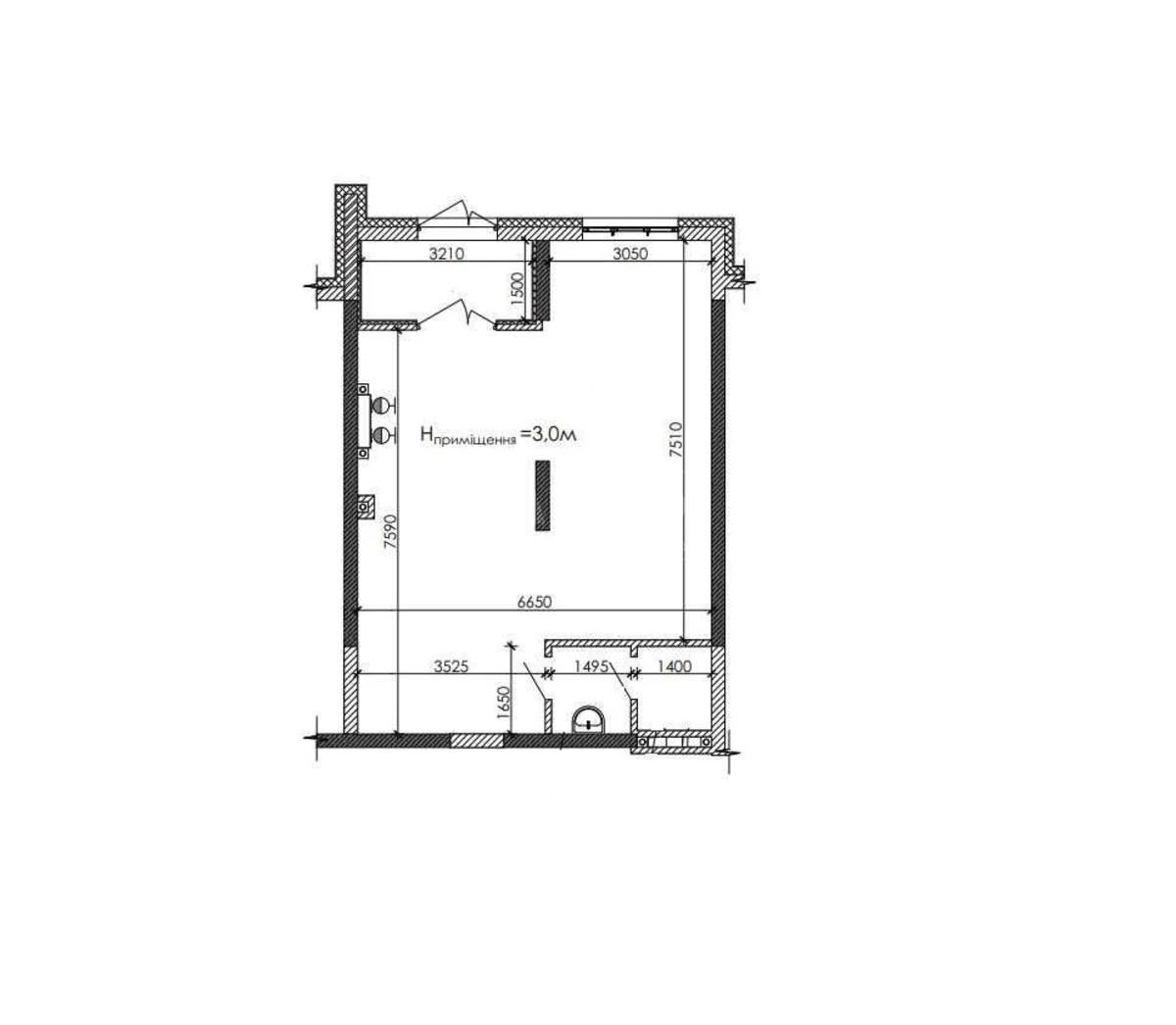 Trade object vul. Kadets'kyj gaj 10, 59m2607843
