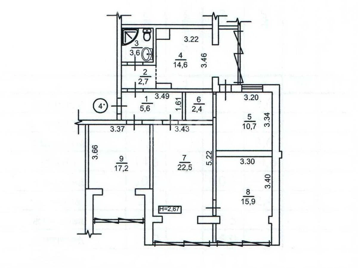 Office vul. Zakrevs'kogo Mykoly 13А, 95m25818111