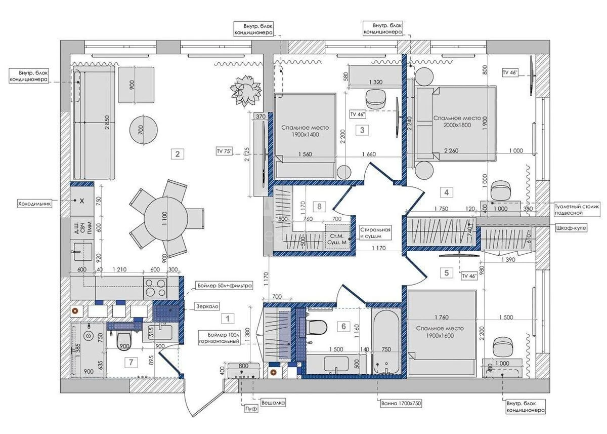 4к квартира наб. Днепровская 20Б6527719