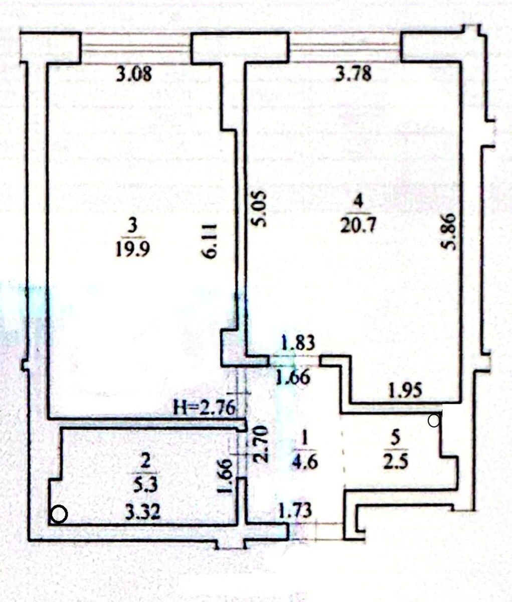 1k apartment Fortechnyy tupyk Seven volts668570