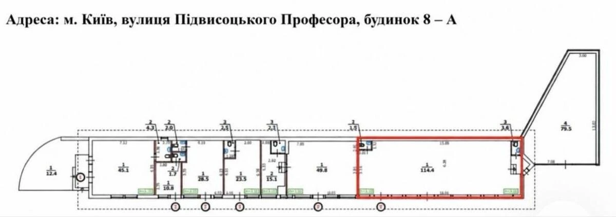 Объект торговли ул. Подвысоцкого Профессора 8А, 115м2719454
