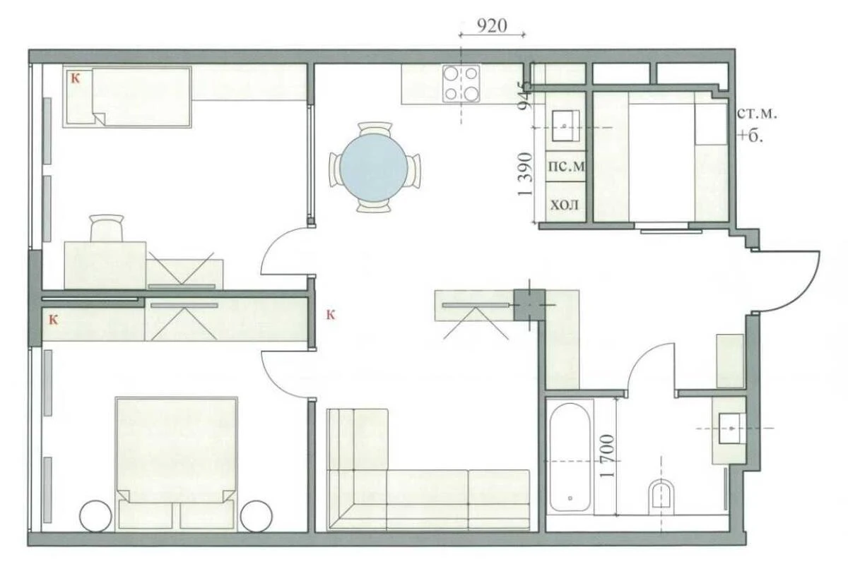 2k apartment vul. Mykhayla Boychuka 41Б6427818