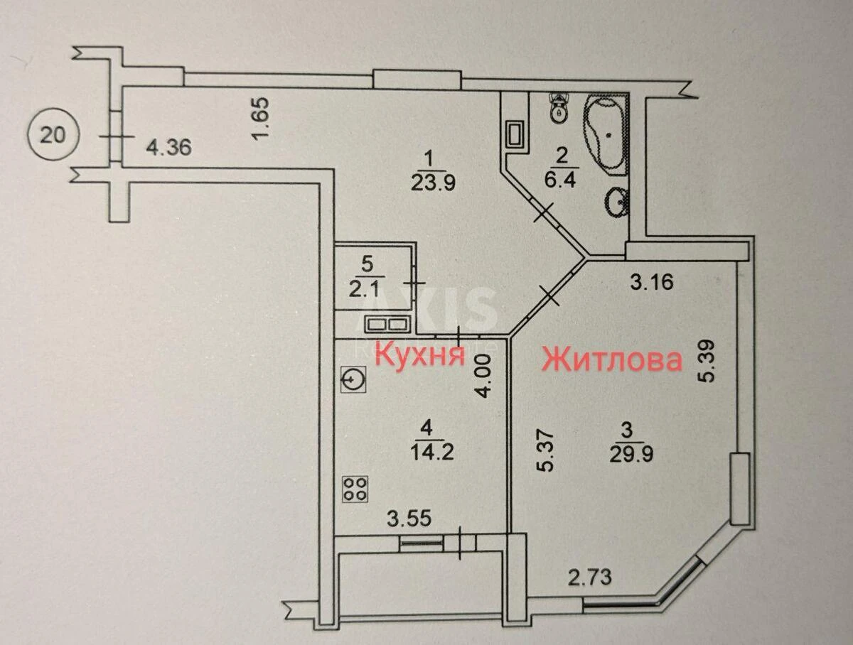 1k apartment vul. Hetmana Kyryla Rozumovskoho 196509319