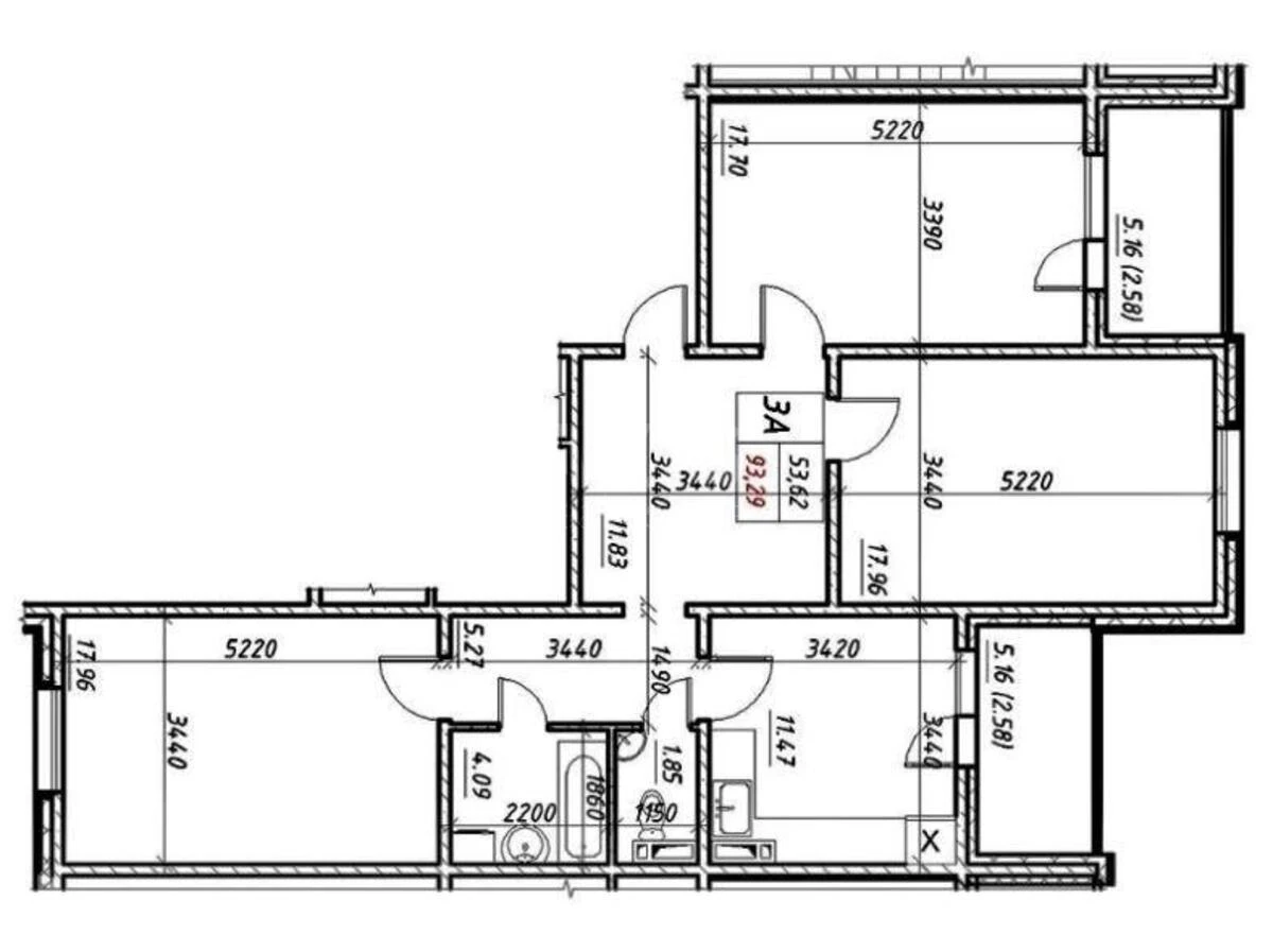 3k apartment vul. Elektrotehnichna 436013212