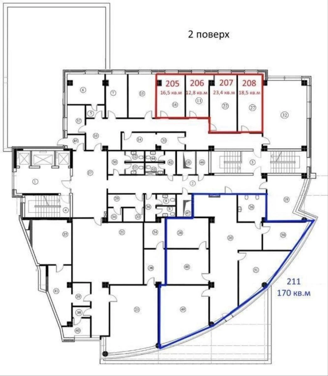 Office vul. Volodymyrs'ka 12, 170m2691786