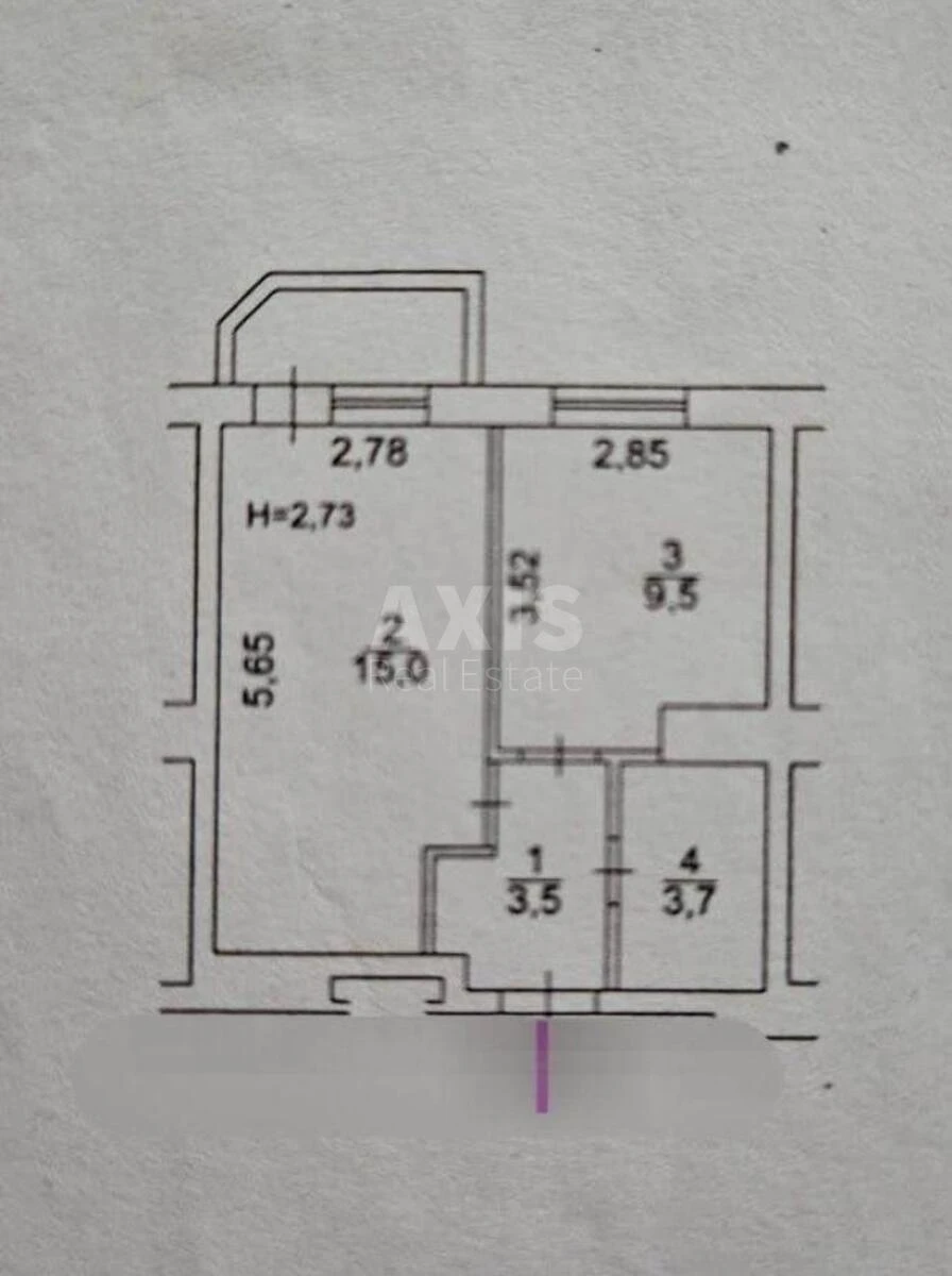 1k apartment vul. Rudans'kogo Stepana 3А699654