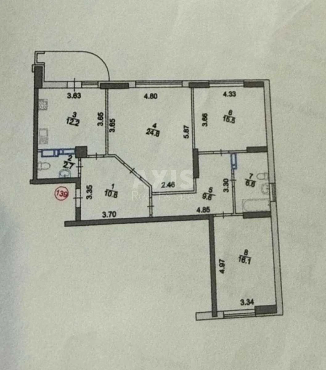 3к квартира ул. Елены Пчилки 87135317