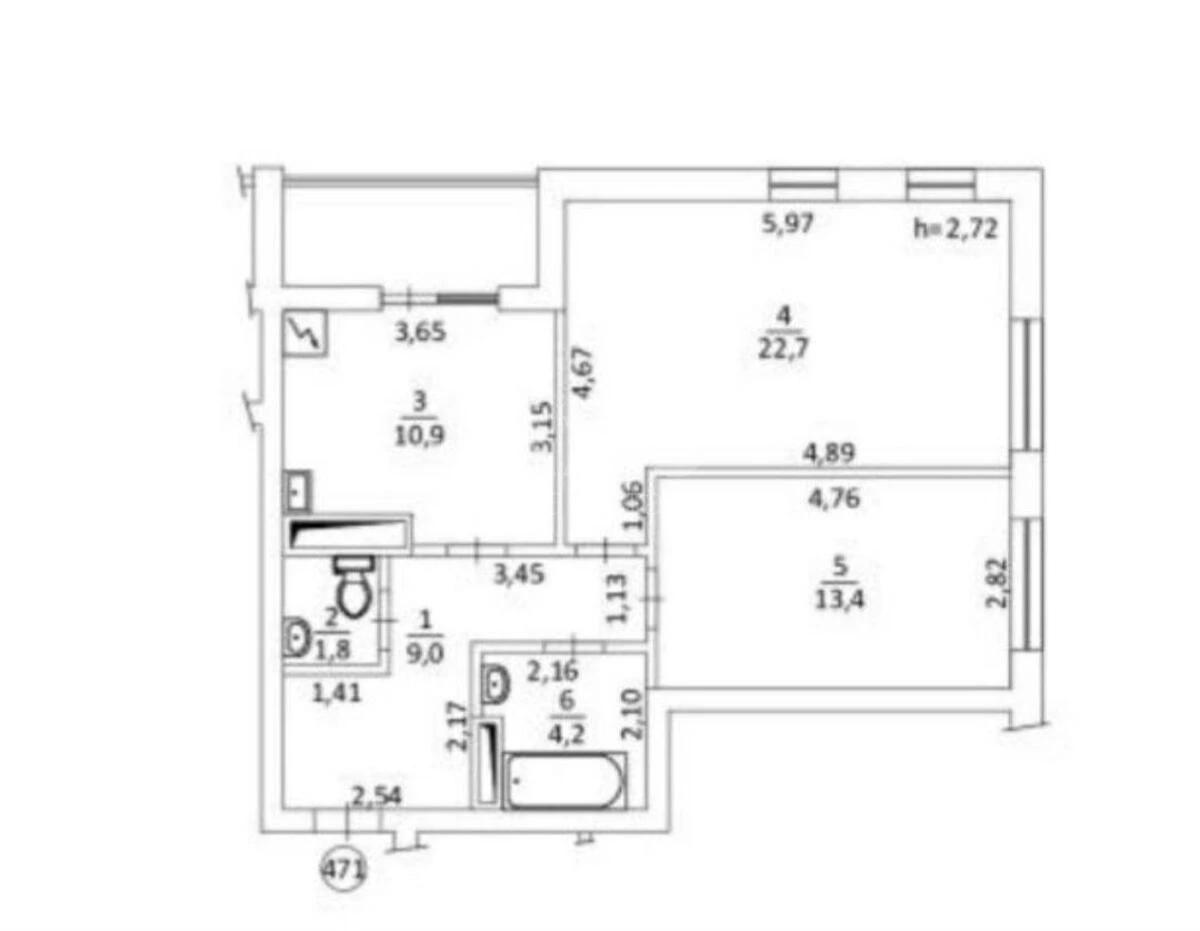 2к квартира ул. Бережанская 15656984