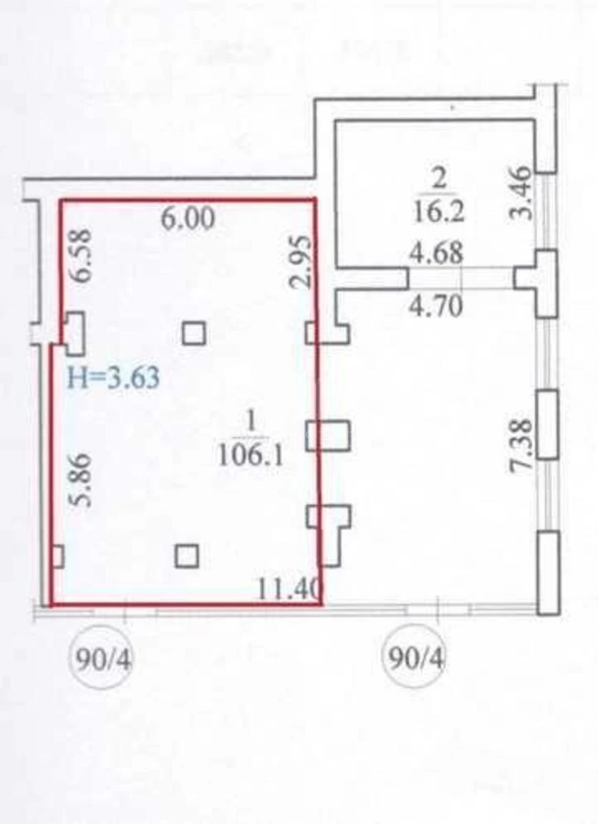 Trade object vul. Velyka Vasyl'kivs'ka 101, 62m2644354