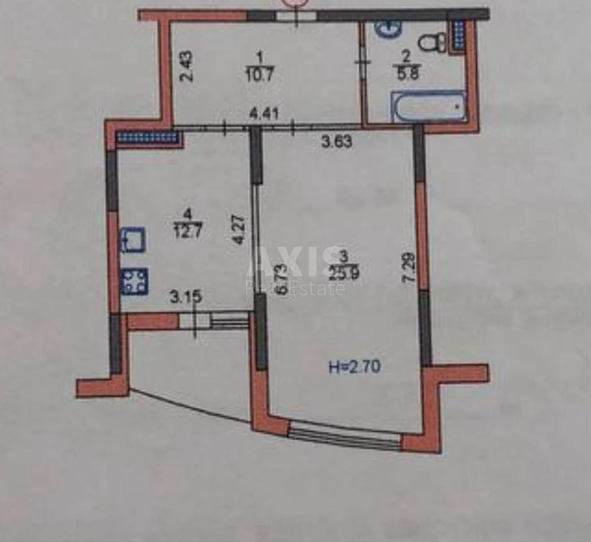 1k apartment vul. Volodymyra Naumovycha 46731517