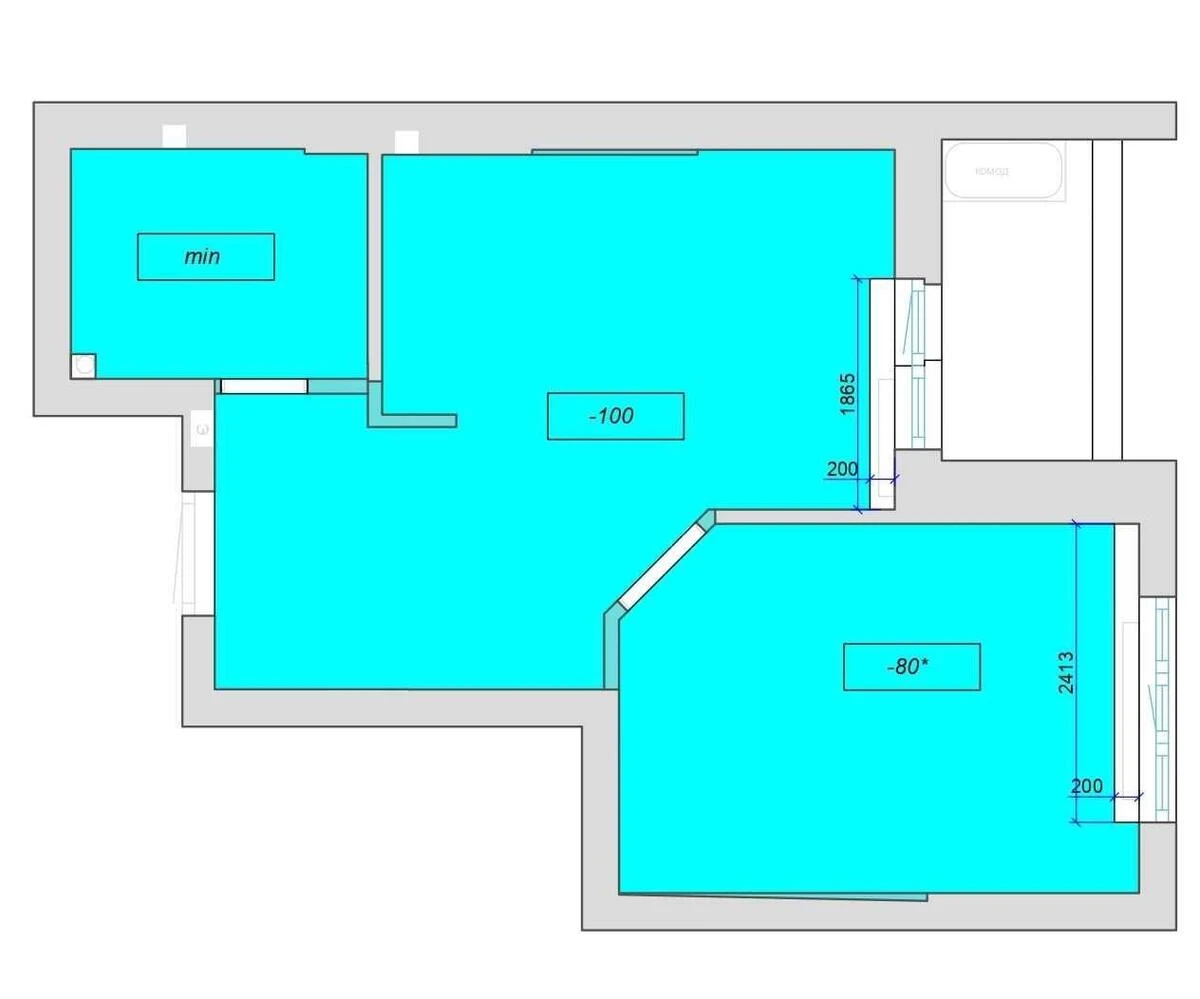 1k apartment vul. Kadets'kyj gaj 87013012