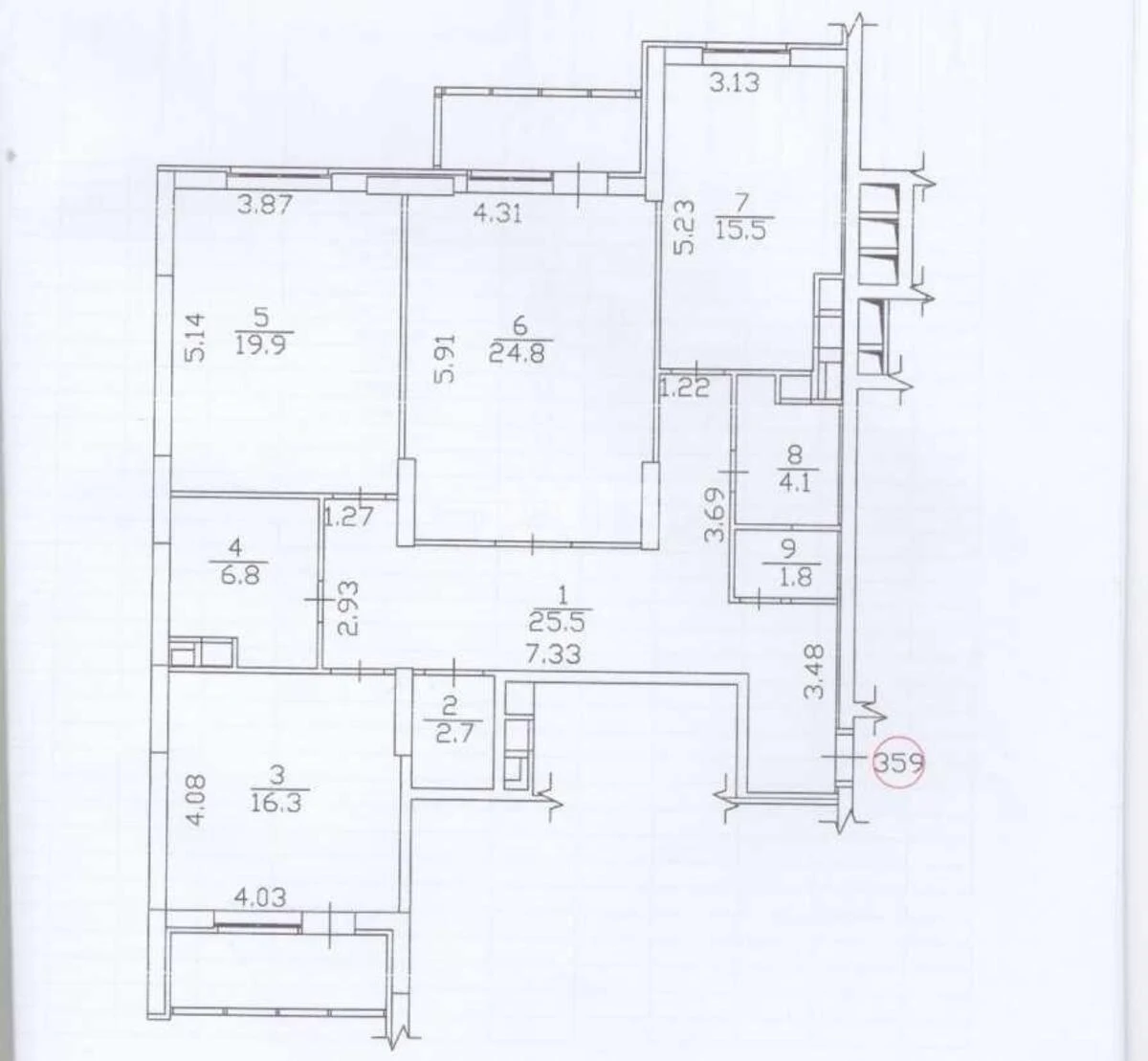 3к квартира ул. Туманяна Ованеса 15599527