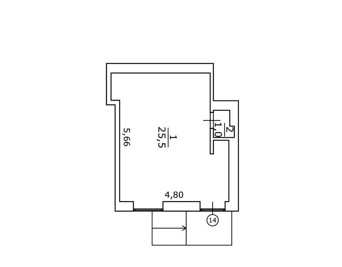 Trade object vul. Shhusjeva 13, 26m2677443