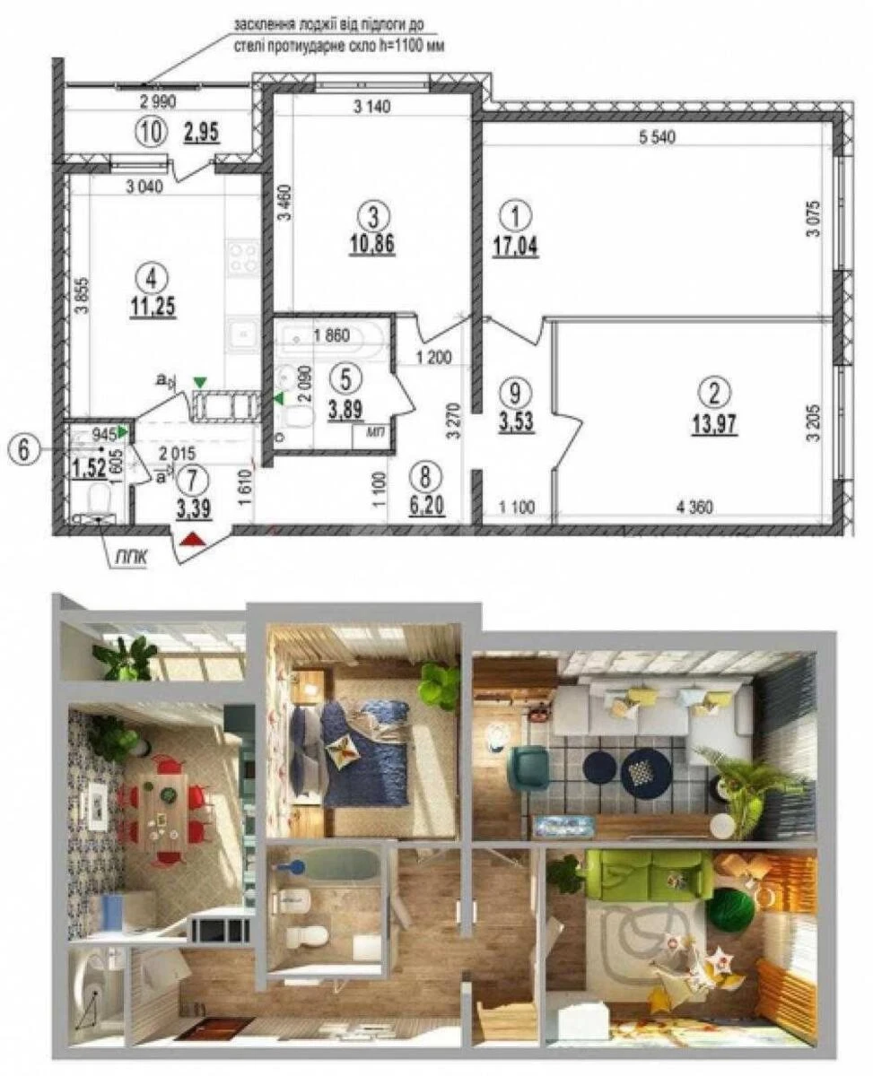 3k apartment vul. Chavdar Jelyzavety 217070117