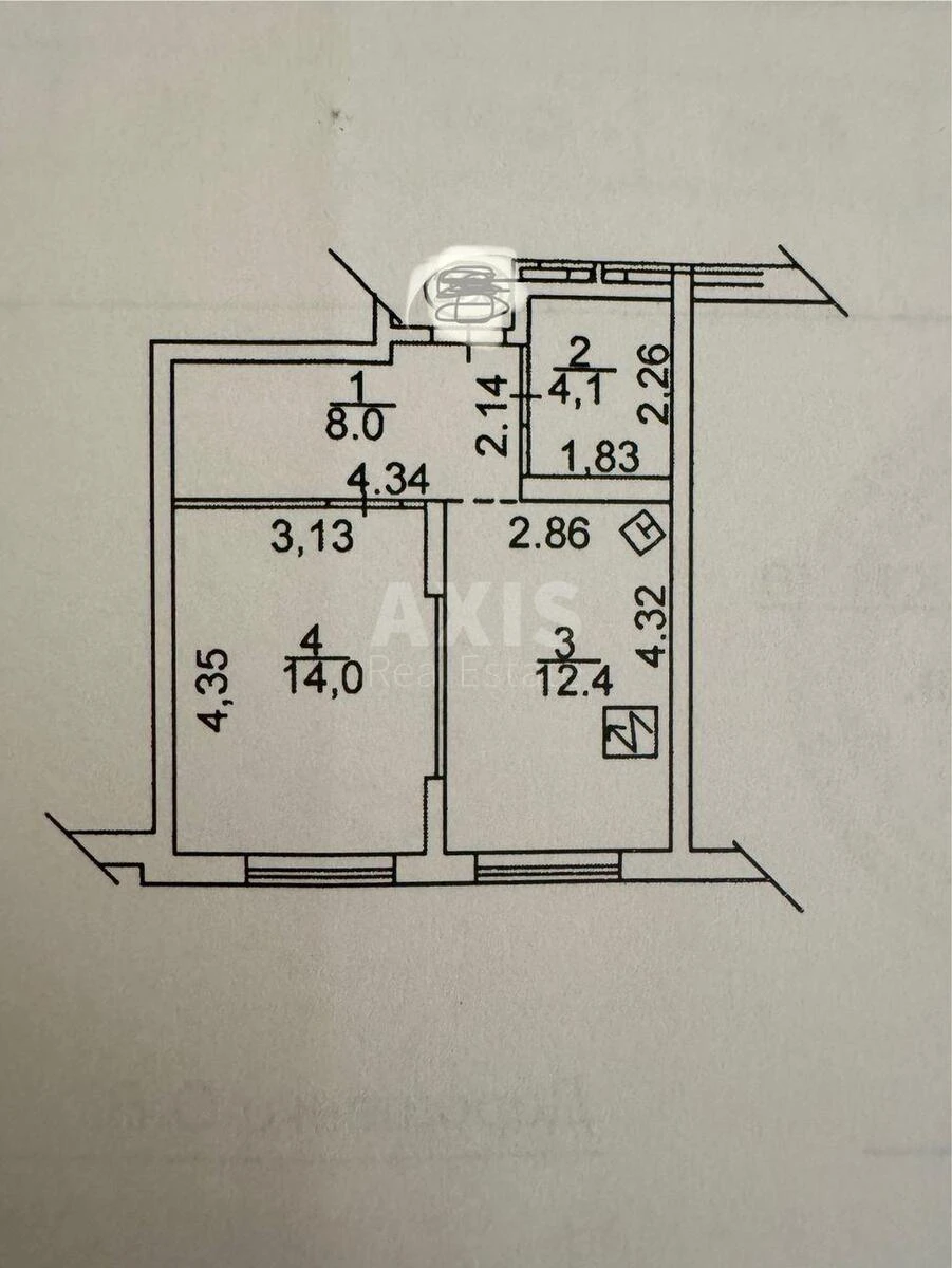 1k apartment vul. Kamianska 1286703513