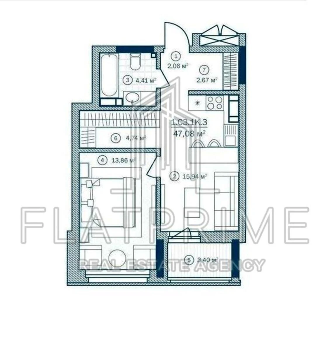 1k apartment vul. Sverstjuka Jevgena 54644901