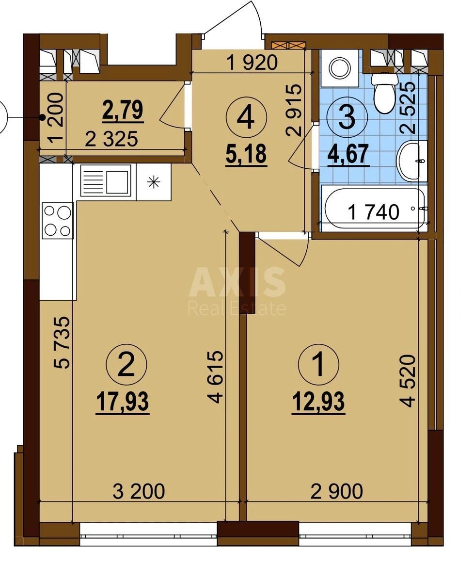 1k apartment vul. Vsevoloda Zmijenka 37013112