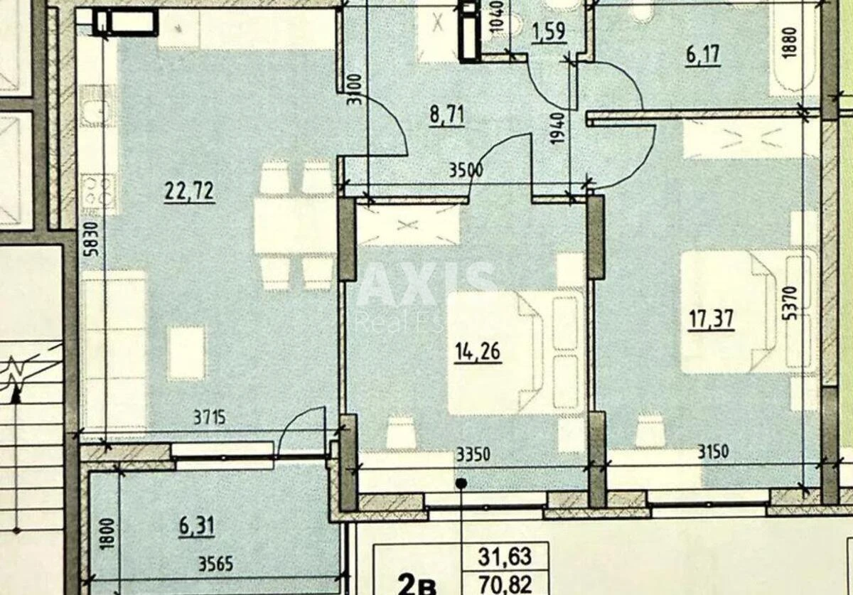 2к квартира пр-т Воздушных Сил 56627527