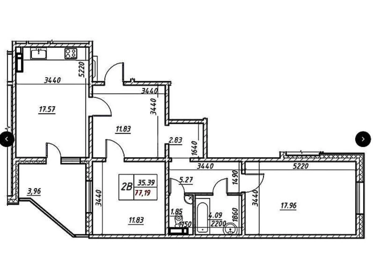 2k apartment vul. Elektrotehnichna 43601090
