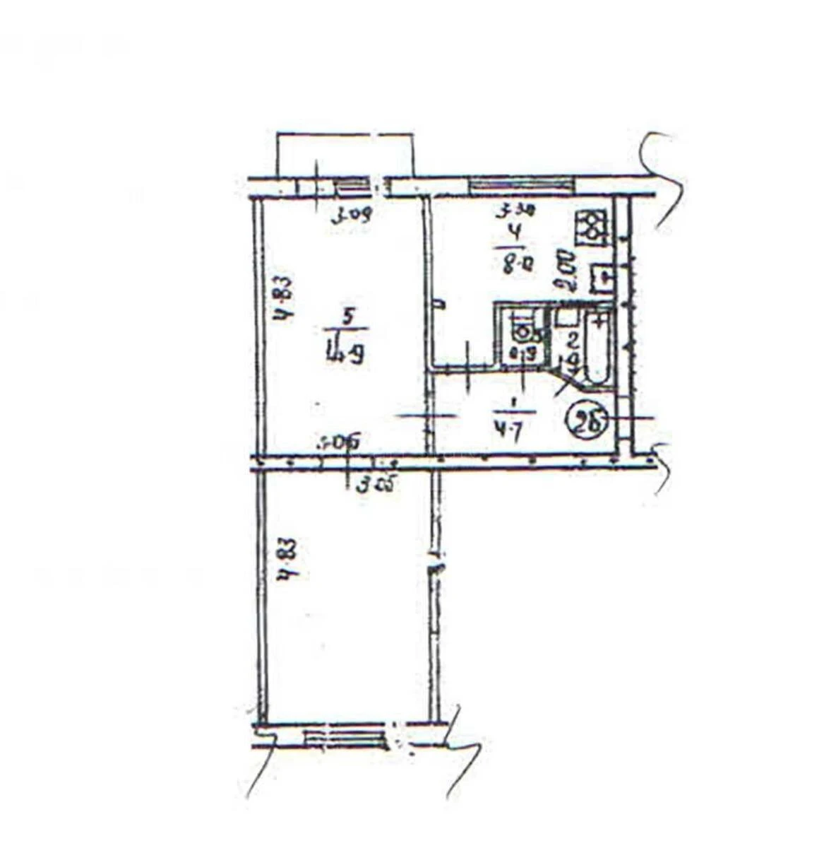 1k apartment pr-t Berestejskij 7Б6116420