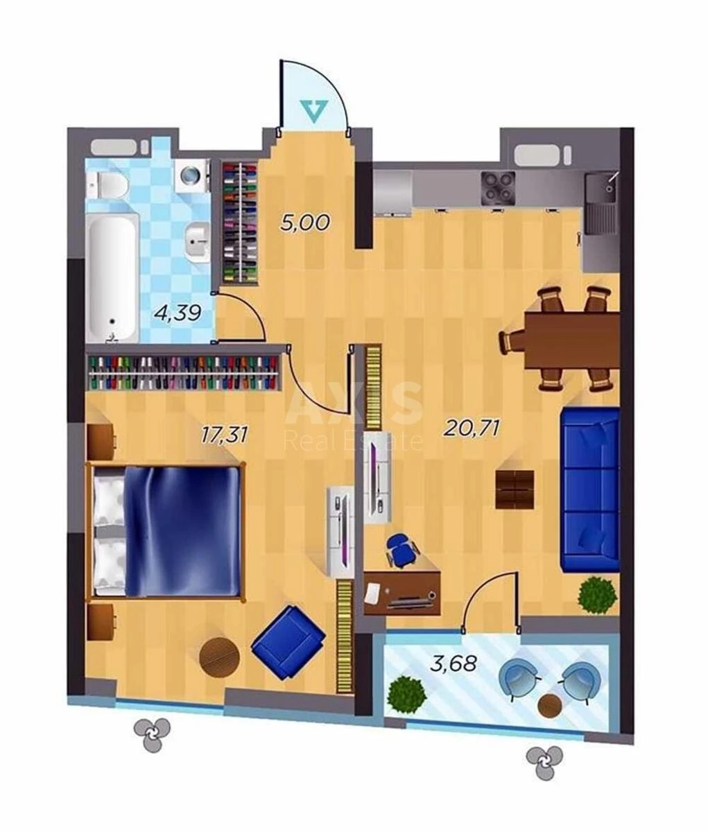 1k apartment vul. Kravchenka Mykoly 24695978