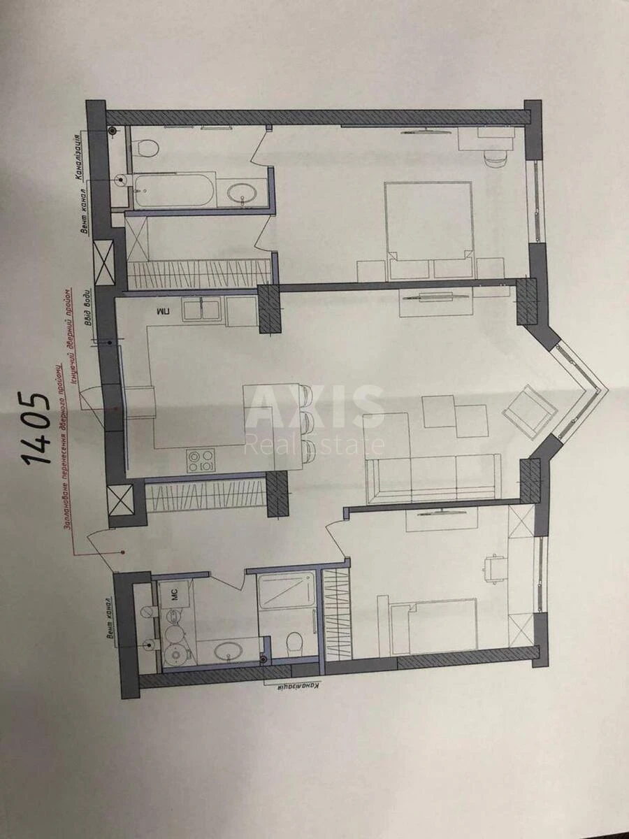 3k apartment vul. Andriya Verkhohlyada 14А701743