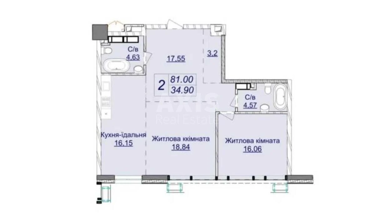 3к квартира ул. Андрея Верхогляда 18686987