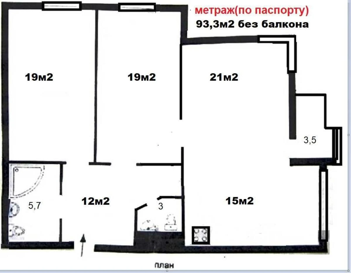 3k apartment vul. Bilorus'ka 37179418