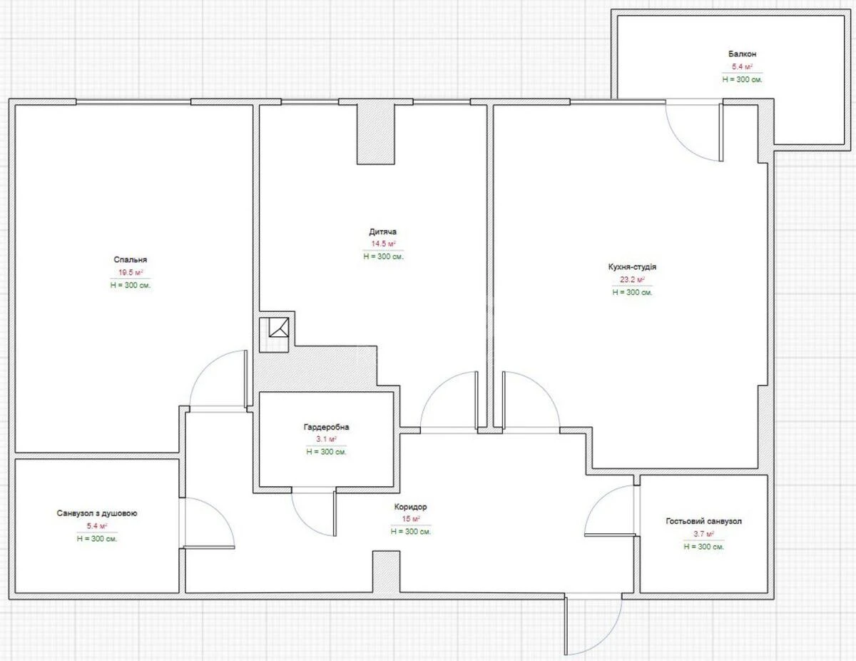 3k apartment vul. Jevgena Konoval'cja 44А6523312