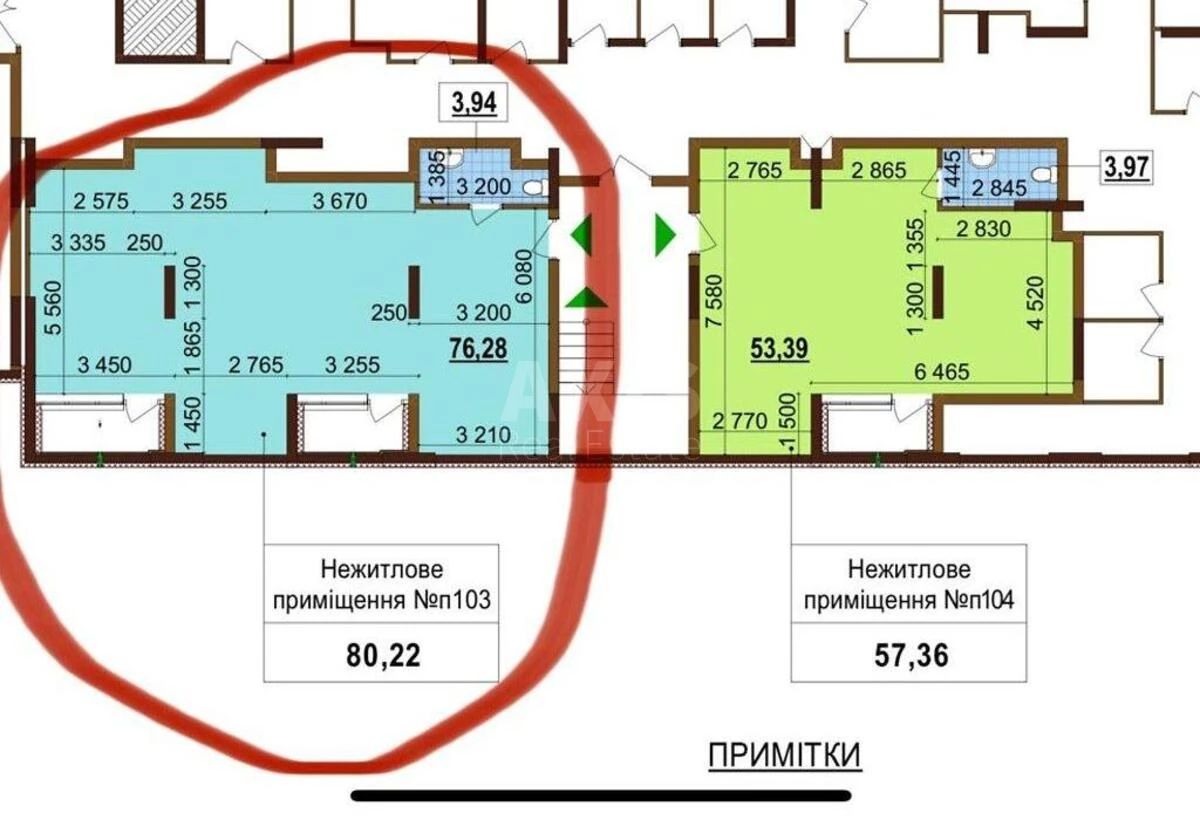 Trade object vul. Vsevoloda Zmijenka 34/21, 80m2667722