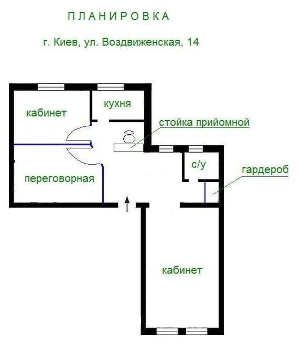 Office vul. Vozdvyzhens'ka 14, 82m2679924