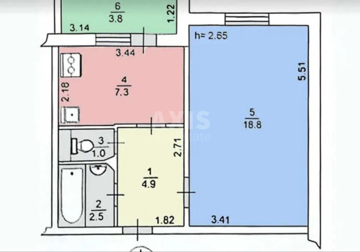 1к квартира пр-т Григоренко Петра 416456820