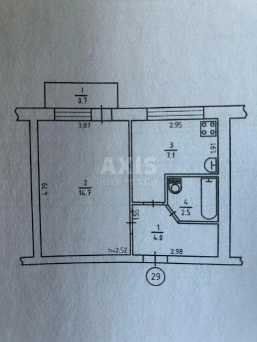 1k apartment vul. Mezhova 19Б670367